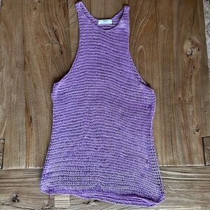 Mikoh Ulupua Crochet Coverup Dress in Purple